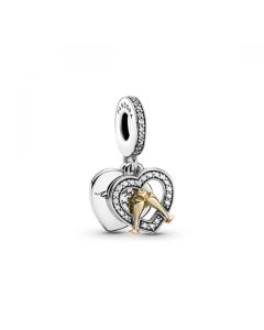 Two-tone Happy Anniversary Dangle Charm