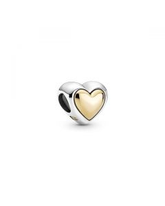 Domed Golden Heart Charm