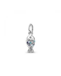 Blue Scaled Fish Dangle Charm