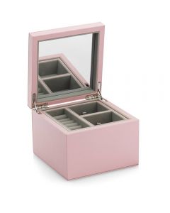 Small Pink Leather Jewelry Box